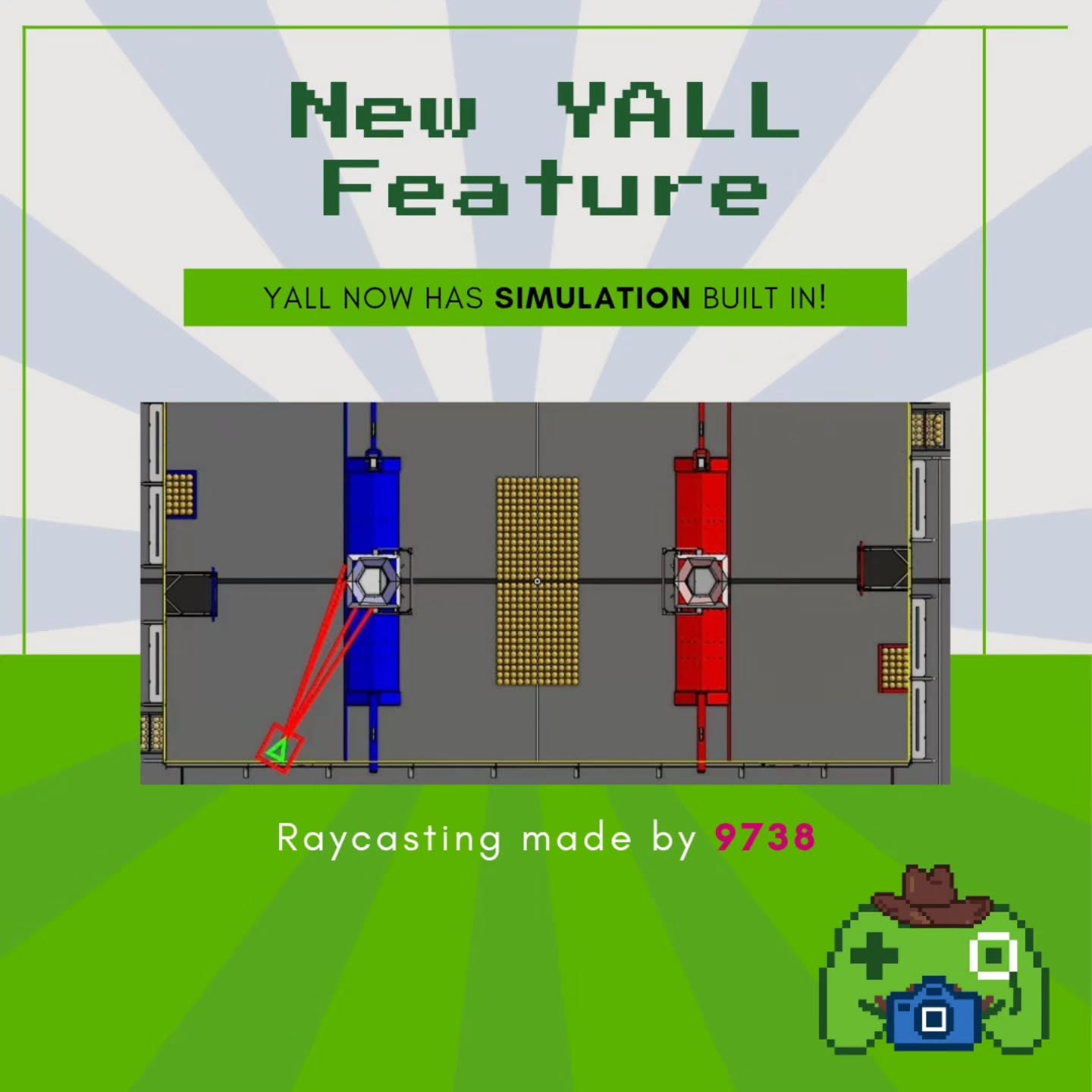 New YALL feature! YALL now has built in simulation for AprilTag detection, letting teams do whole robot simulation with vision.